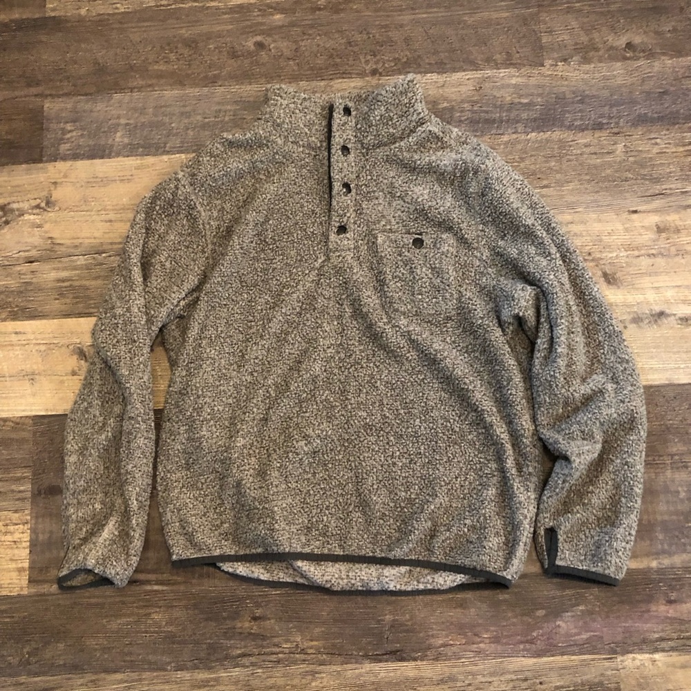 True Grit Melange Shag Sherpa Snap Pullover large EUC beautiful